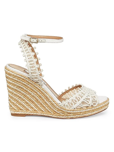 Kahlo 105MM Embroidered Espadrille Wedges
