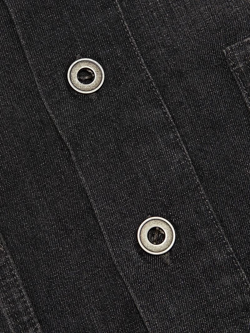 Oversized Denim Pull-Over Shirt