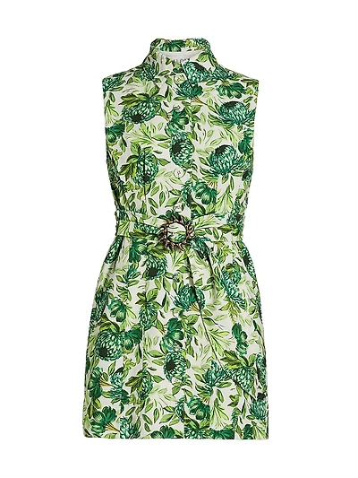 Nya Botanical-Print Cotton Minidress