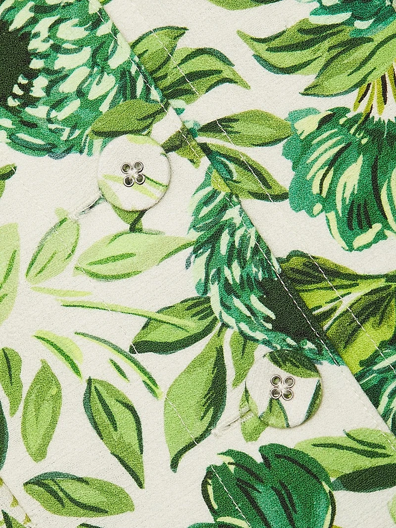 Nya Botanical-Print Cotton Minidress