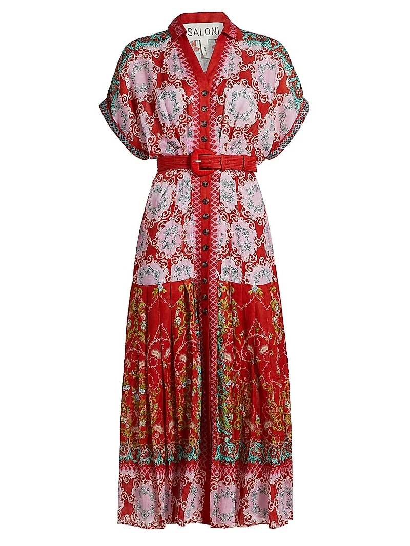 Riya Printed Linen Shirtdress