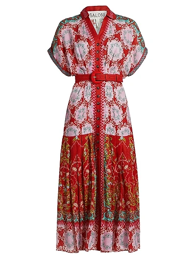 Riya Printed Linen Shirtdress