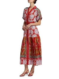 Riya Printed Linen Shirtdress