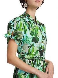 Ena Botanical-Print Cotton Maxi Dress