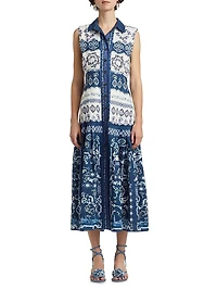 Nya Linen Tie-Waist Maxi Dress