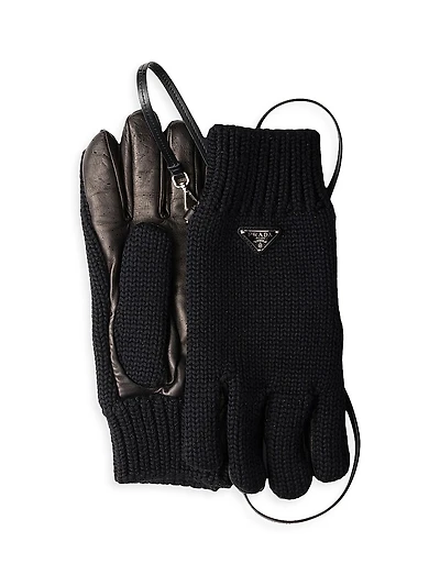 Wool and Nappa Leather Gloves