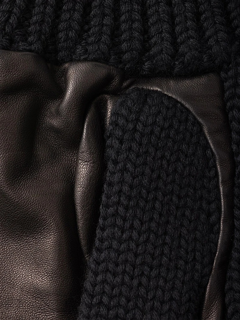 Wool and Nappa Leather Gloves