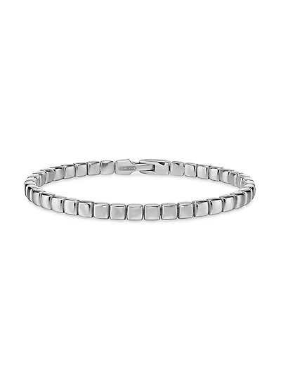 Spiritual Beads Tile Bracelet 18K White Gold, 4.7MM