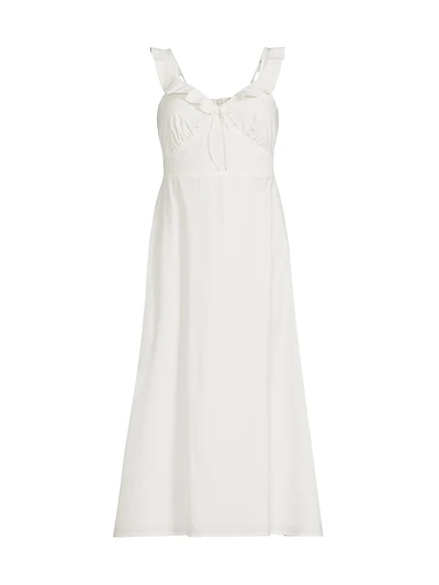 Lelia Ruffle Cover-Up Midi-Dress