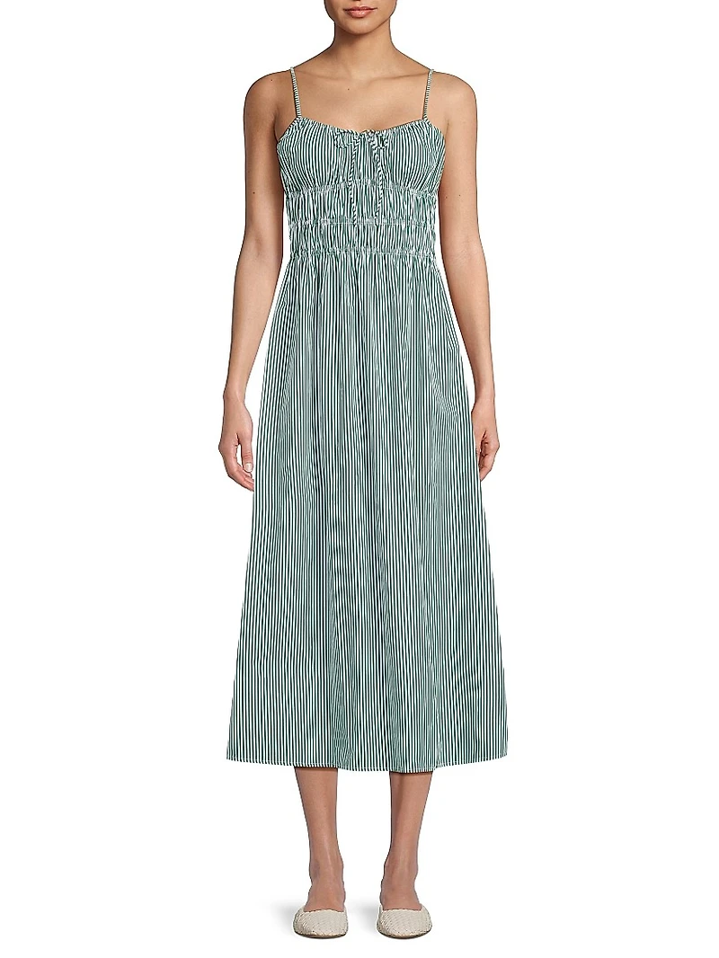 Marianne Cotton A-Line Midi-Dress