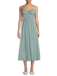 Marianne Cotton A-Line Midi-Dress