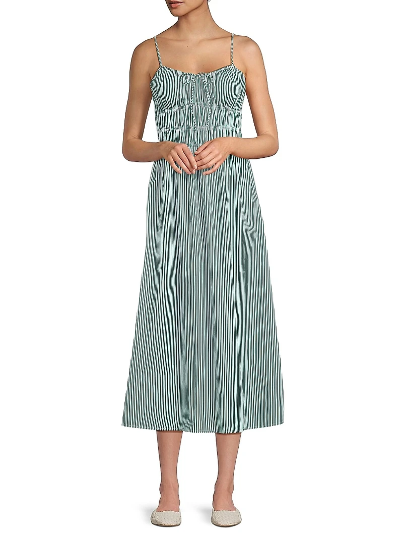 Marianne Cotton A-Line Midi-Dress