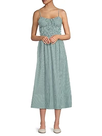 Marianne Cotton A-Line Midi-Dress