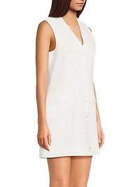 Eloise Linen Button-Front Minidress