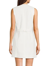 Eloise Linen Button-Front Minidress