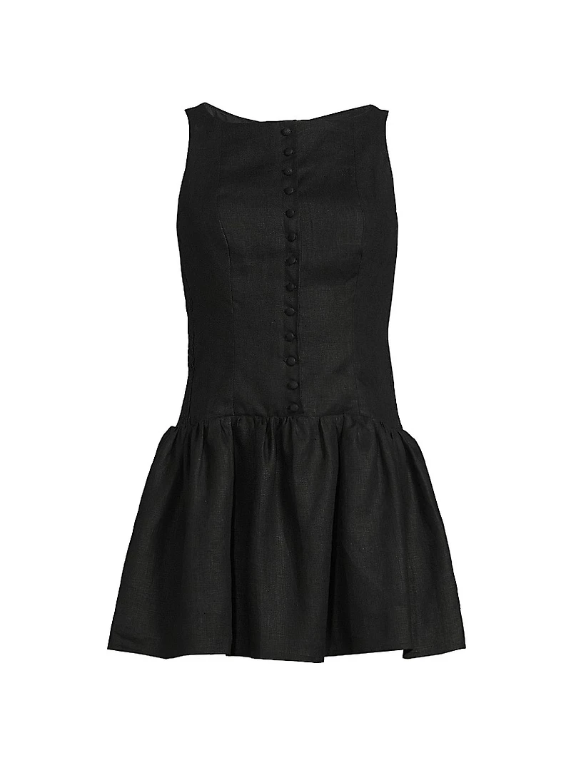 Blair Button-Front Minidress