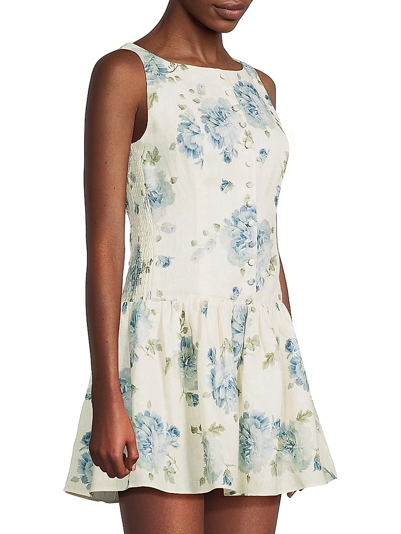 Blair Floral Linen Minidress
