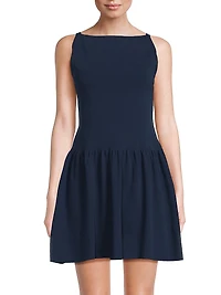 Monique Cotton-Blend A-Line Minidress