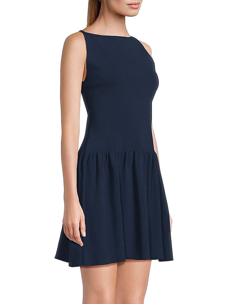 Monique Cotton-Blend A-Line Minidress