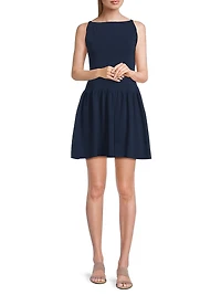 Monique Cotton-Blend A-Line Minidress