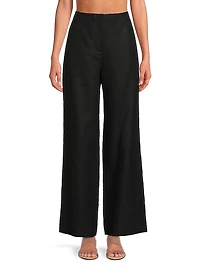 Lya Linen Wide-Leg Pants