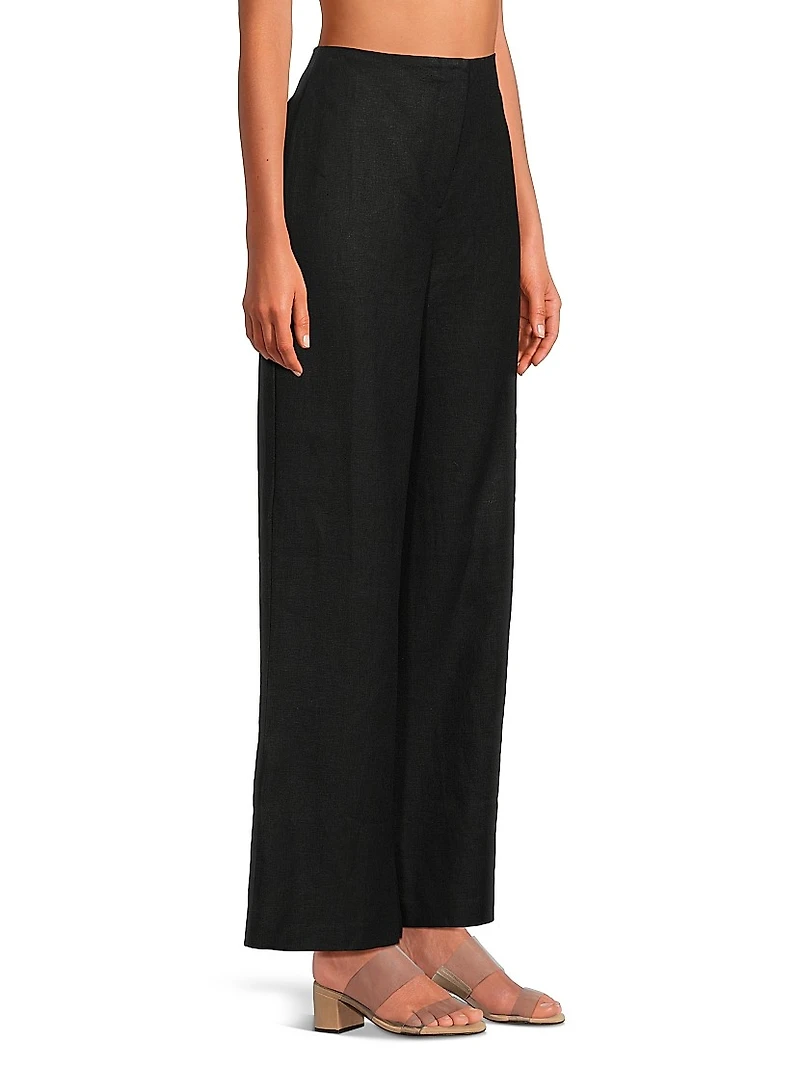 Lya Linen Wide-Leg Pants