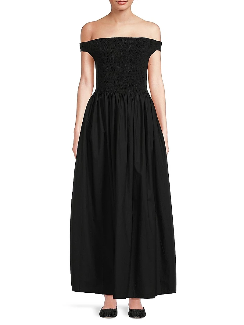 Fao Off-the-Shoulder Maxi Dress