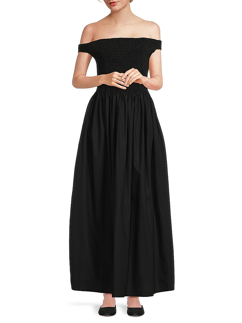 Fao Off-the-Shoulder Maxi Dress