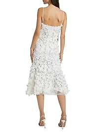 Fleurella Guipure Lace Midi-Dress