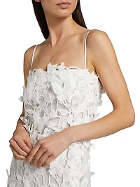 Fleurella Guipure Lace Midi-Dress