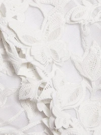 Fleurella Guipure Lace Midi-Dress