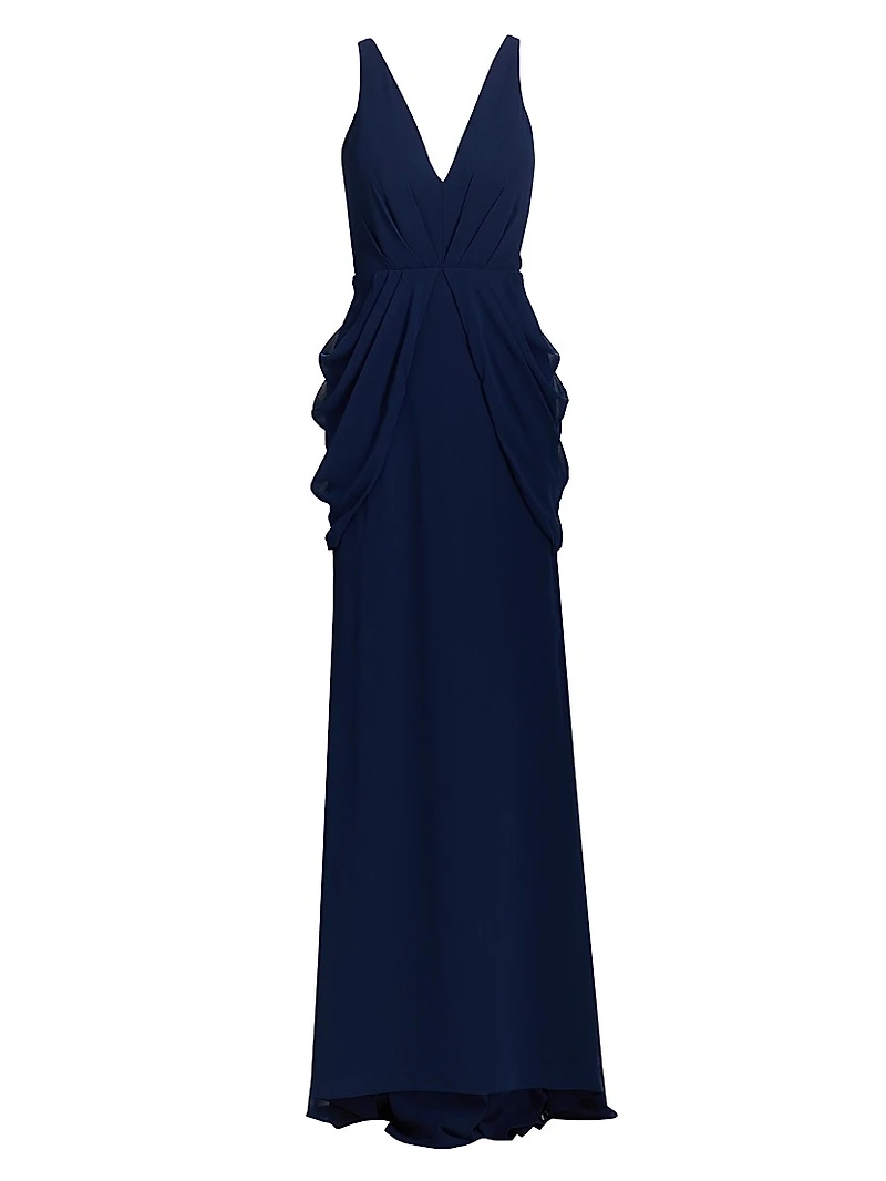 Corse Draped Sleeveless Gown