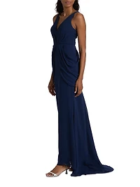 Corse Draped Sleeveless Gown