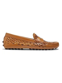 Gommino Perforated Leather Driving Loafers