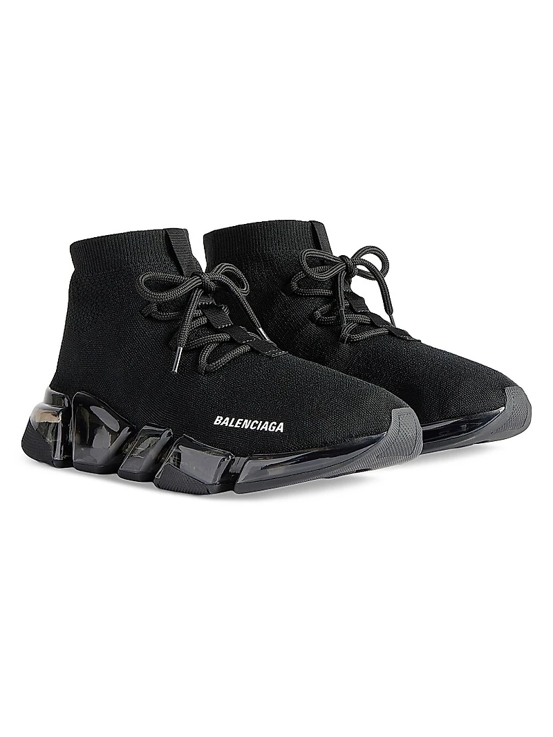 Speed 2.0 Lace Up Full Clear Sole Recycled Knit Sneakers