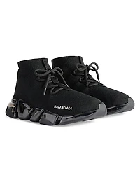 Speed 2.0 Lace Up Full Clear Sole Recycled Knit Sneakers