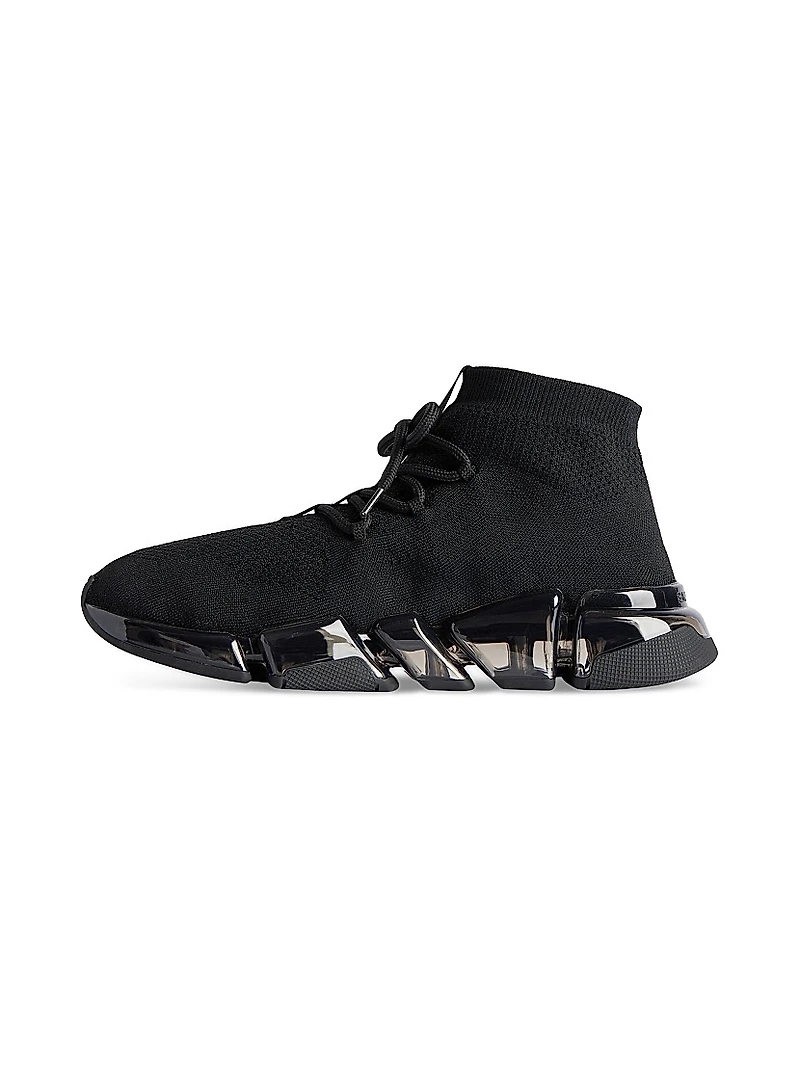 Speed 2.0 Lace Up Full Clear Sole Recycled Knit Sneakers