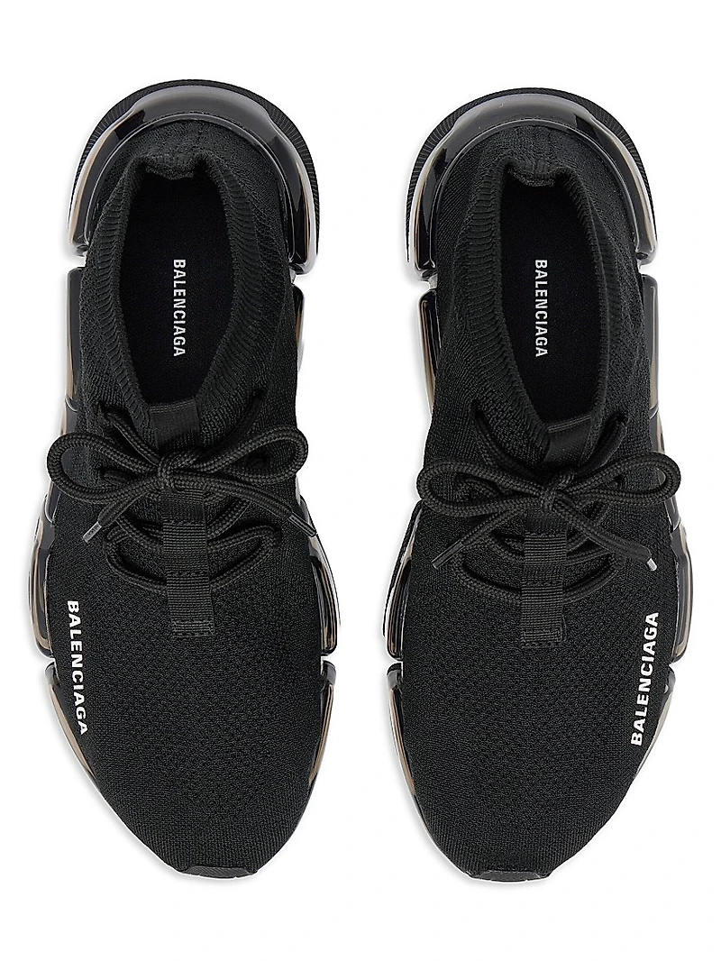 Speed 2.0 Lace Up Full Clear Sole Recycled Knit Sneakers