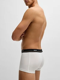 Five-Pack of Stretch-Cotton Trunks with Logo Waistbands