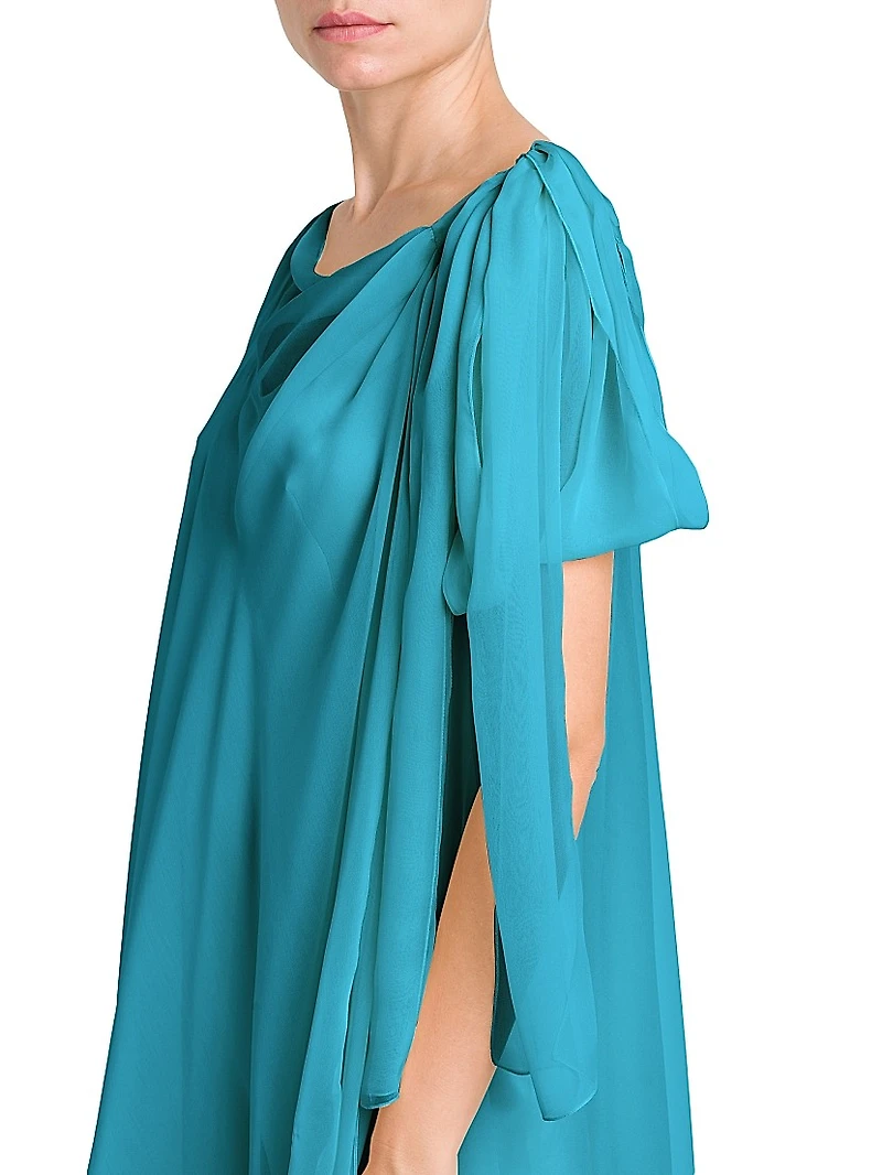 Draped Satin Silk-Blend Wide-Leg Jumpsuit