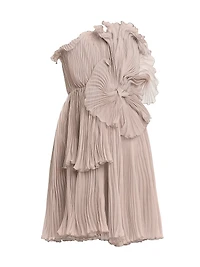 Silk Chiffon Bow Waist Strapless Minidress