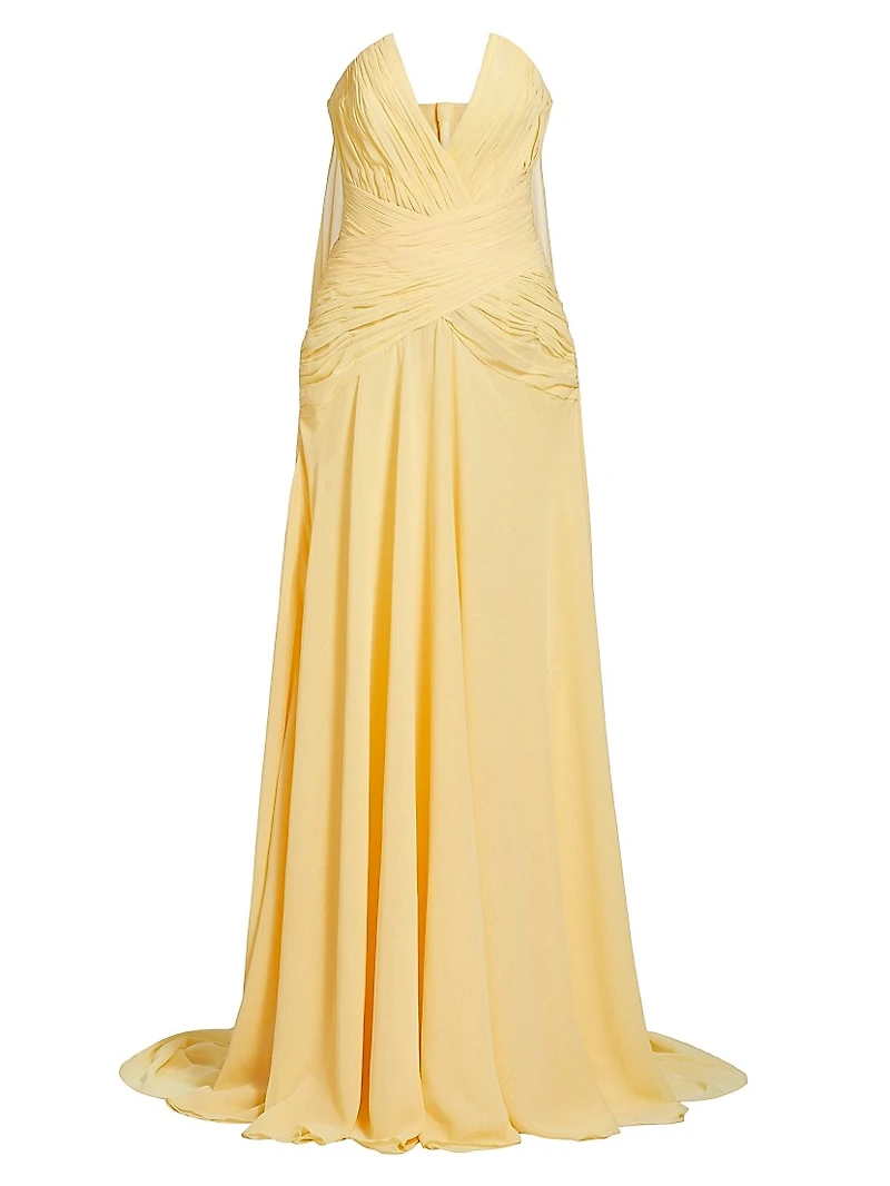 Draped Chiffon Gown