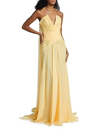 Draped Chiffon Gown