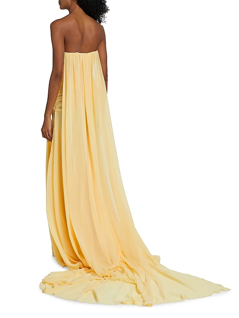 Draped Chiffon Gown