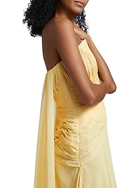 Draped Chiffon Gown