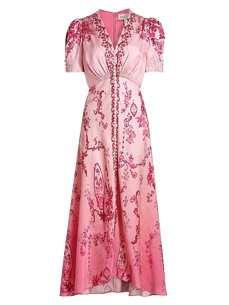 Lea Floral Ombré Shirtdress