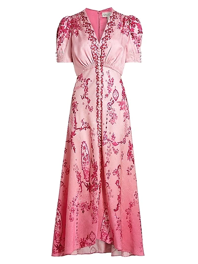 Lea Floral Ombré Shirtdress