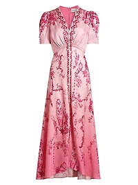 Lea Floral Ombré Shirtdress