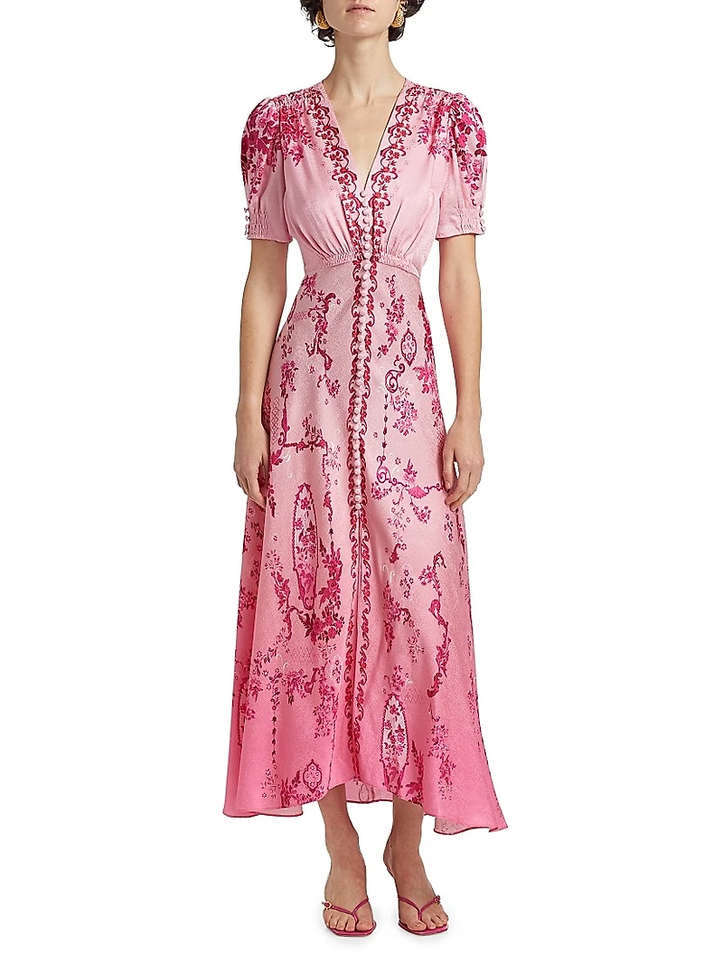 Lea Floral Ombré Shirtdress