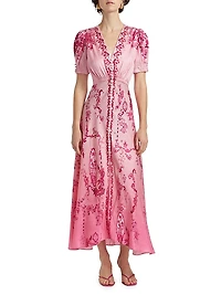 Lea Floral Ombré Shirtdress